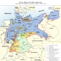 Lamina del mapa  de la República de Weimar y el Tercer Reich de Alemania años 1919-1937