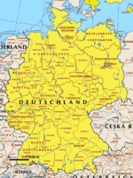 Lamina del Mapa general Político de Alemania