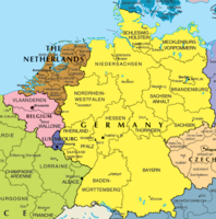 Mapa Político General  de La Republica de Alemania