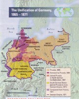 Mapa General  de La unificación de Alemania en  los años 1865-1871