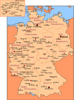 Mapa de todas las Ciudades de Alemania para el año  2006
