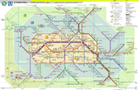 Lámina del Mapa de las líneas del Metro de Berlín en el año 2001