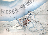 Mapa de Bremerhaven en 1849