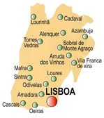 Lisbon District Map, Portugal