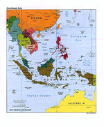 Mapa Politico del Sureste Asiático 1997