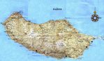 Madeira Island Topografic Map, Portugal