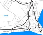 Mapa Ciudad de Rota, Cadiz, España
