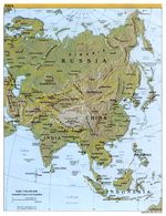 Mapa de Relieve de Asia 1999