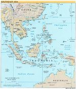Mapa de Relieve del Sureste Asiático 2002