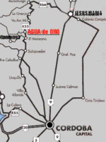 Mapa de Ubicación de la Ciudad de Agua de Oro, Prov. Córdoba, Argentina