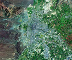 Imagen, Foto Satelite de la Ciudad de Mendoza, Prov. Mendoza, Argentina