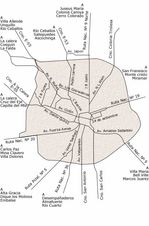 Mapa de Accesos Vial de la Ciudad de Córdoba, Argentina