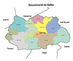 Gafsa Governorate Map, Tunisia