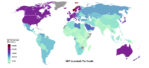 Producto interno bruto per capita por países 2008