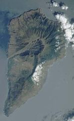 Imagen, Foto Satelite, Isla La Palma, Canarias, España
