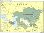 Mapa del Cáucaso y Asia Central