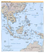 Mapa Físico del Sureste Asiático 2007