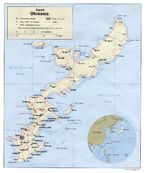Mapa Politico de Okinawa, Japón