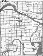 Mapa de la Ciudad de Calgary, Alberta, Canadá