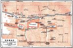 Mapa del Centro de la Ciudad de Damasco (Damas) Central, Syria 1912