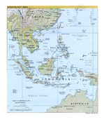 Mapa Físico del Sureste Asiático 1999