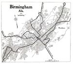 Mapa de la Ciudad de Birmingham, Alabama, Estados Unidos 1919