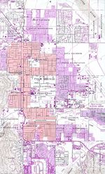 Mapa Topográfico de la Ciudad de Palm Springs, California, Estados Unidos