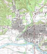 Mapa Topográfico de la Ciudad de Batesville, Arkansas, Estados Unidos
