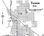 Mapa de Tucson, Arizona, Estados Unidos 1920