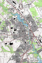 Mapa Topográfico de la Ciudad de Dover, Delaware, Estados Unidos