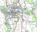Mapa Topográfico de la Ciudad de Laurel, Delaware, Estados Unidos