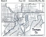 Mapa de la Ciudad de Tampa, Florida, Estados Unidos 1919