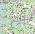 Mapa Topográfico de la Ciudad de Acworth, Georgia, Estados Unidos