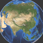 Mapa satelital de Asia