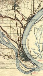 Mapa de la Ciudad de Cairo, Illinois, Estados Unidos 1945