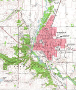 Mapa Topográfico de la Ciudad de Estherville, Iowa, Estados Unidos