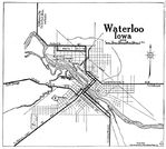 Mapa de la Ciudad de Waterloo, Iowa, Estados Unidos 1919
