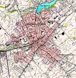 Mapa Topográfico de la Ciudad de Campbellsville, Kentucky, Estados Unidos