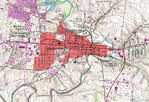 Mapa Topográfico de la Ciudad de Shelbyville, Kentucky, Estados Unidos