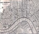 Mapa de la Ciudad de Nueva Orleans, Luisiana, Estados Unidos 1869