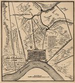 Mapa de la Ciudad de Nueva Orleans, Luisiana, Estados Unidos 1798