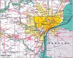 Mapa de la Ciudad de Detroit, Michigan, Estados Unidos