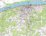 Mapa Topográfico de la Ciudad de Hermann, Missouri, Estados Unidos