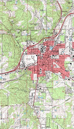 Mapa Topográfico de la Ciudad de Rolla, Missouri, Estados Unidos