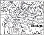 Mapa de la Ciudad de Elizabeth, Nueva Jersey, Estados Unidos 1920