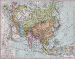 Mapa histórico de Asia 1890