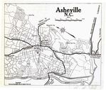 Mapa de la Ciudad de Asheville, Carolina del Norte, Estados Unidos 1919