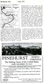 Mapa Detallado de la Ciudad de Pinehurst, Carolina del Norte, Estados Unidos 1919