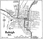 Mapa de la Ciudad de Raleigh, Carolina del Norte, Estados Unidos 1920