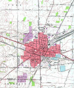 Mapa Topográfico de la Ciudad de Bellevue, Ohio, Estados Unidos